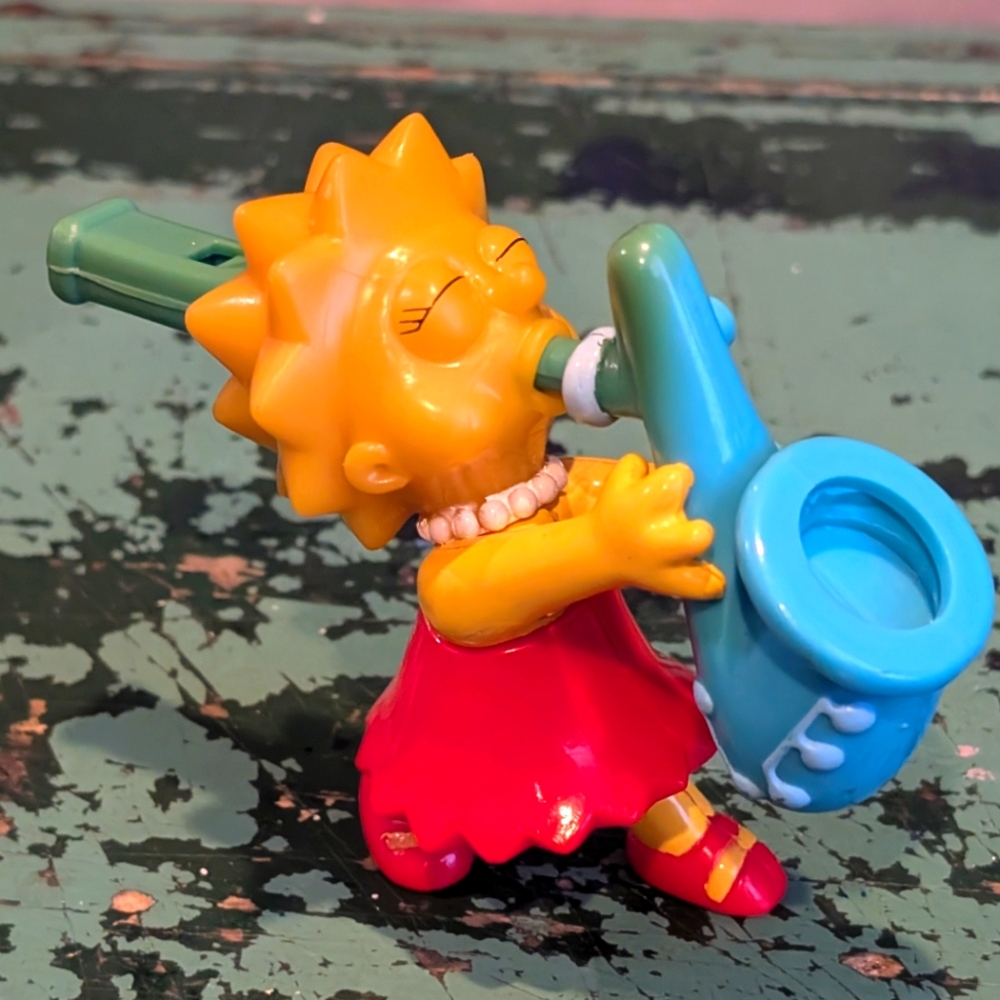 Vintage 1997 The Simpsons Lisa Whistle Toy Subway Promo Toy